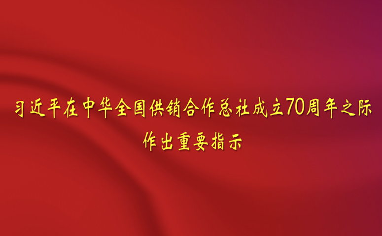 习近平在中华全国供销合作总社成立70周年之际作出重要指示